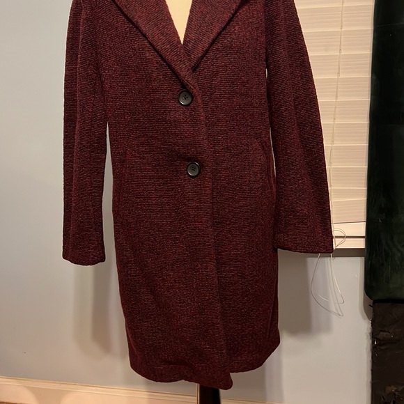 Burgundy Trench Jacket - Picture 3 of 5